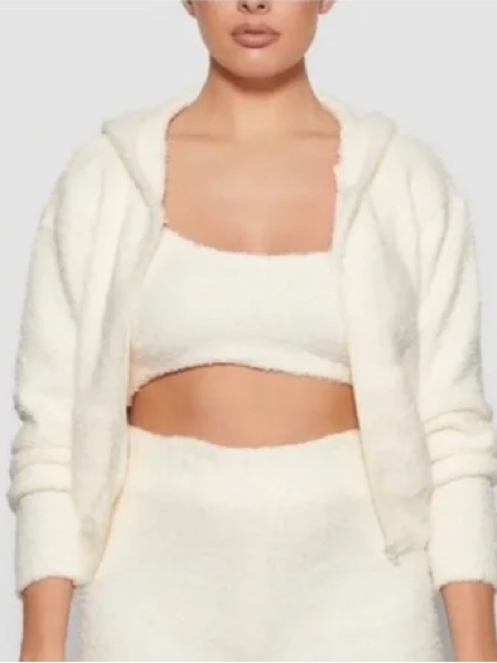 SKIMS Cozy knit zip up hoodie